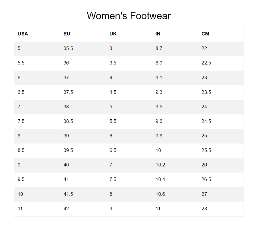 Timberland Boots Women's Size Chart